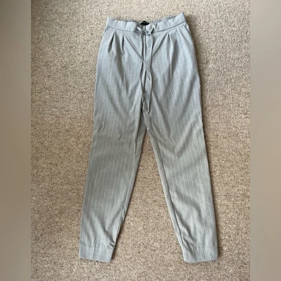 Dynamite Pants Jumpsuits Dynamite Grey Pinstripe Joggers Size Xs Poshmark